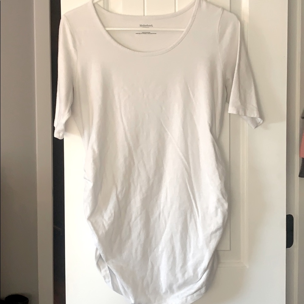 White maternity shirt